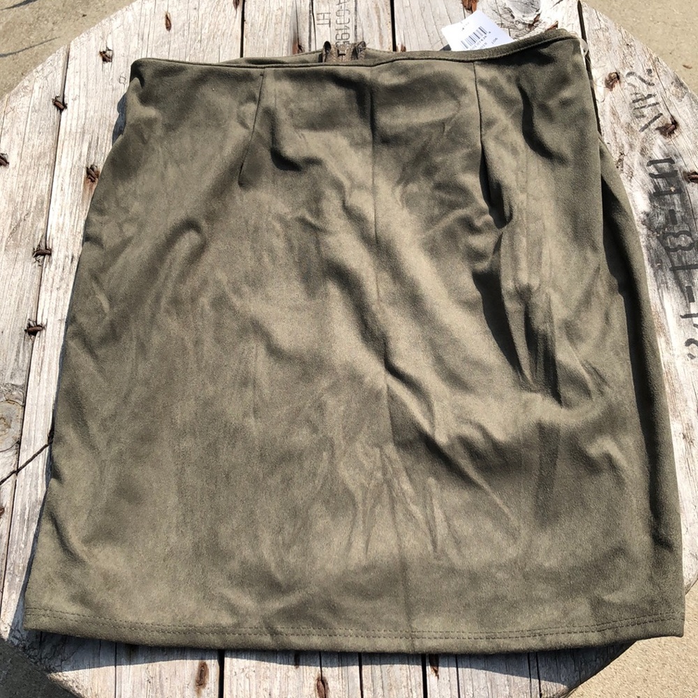 Windsor Olive Suede skirt